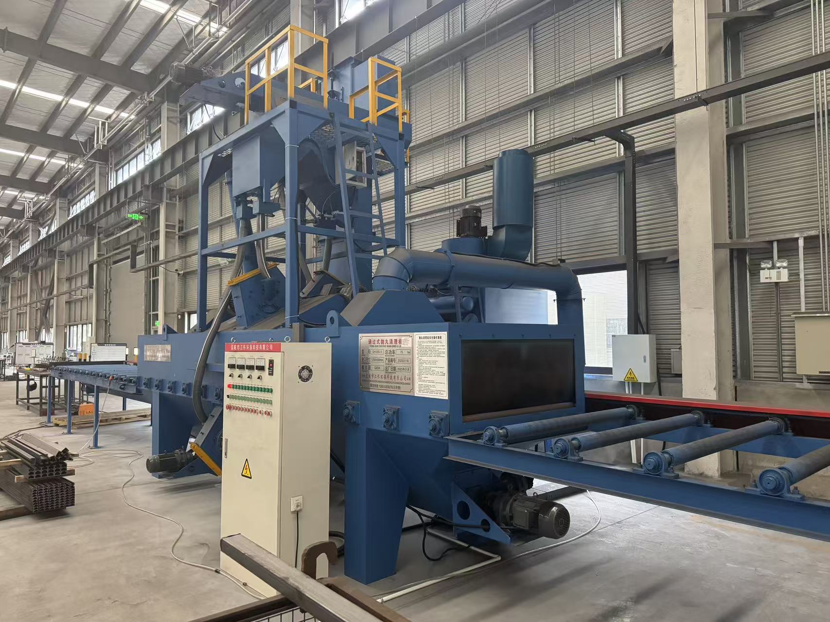 江苏南通-方管-辊道通过式抛丸机